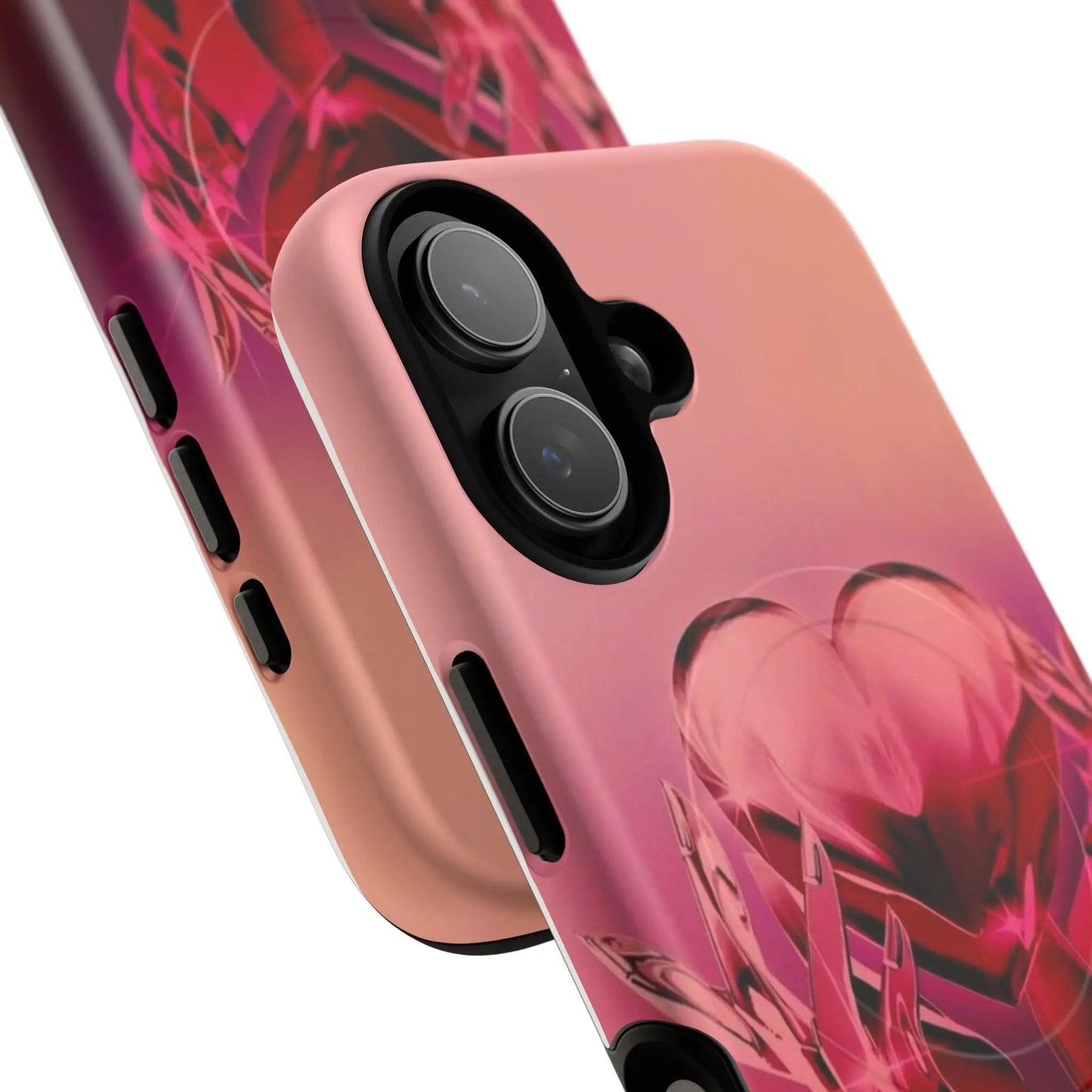 Heart Glass Sculpture iPhone17 Case — Tough Magnetic Protective Cover Printify