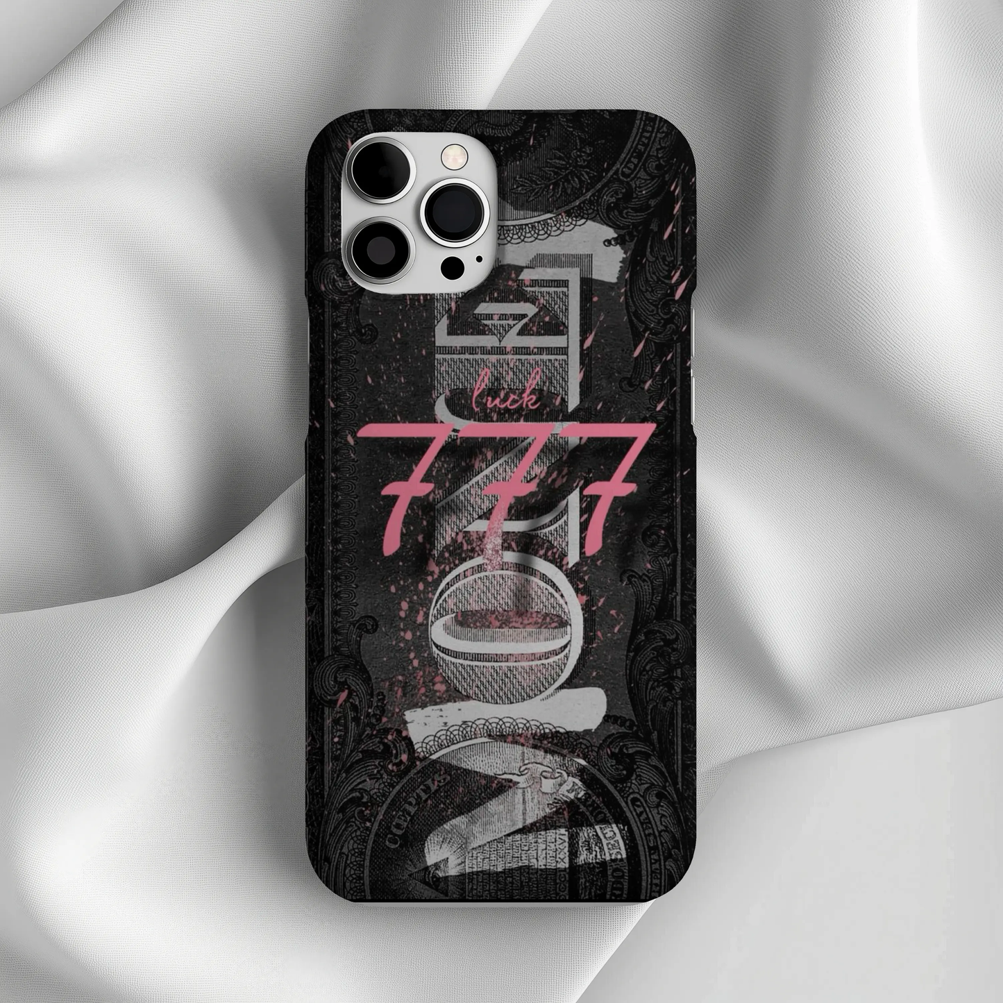 Slim iPhone17 Case — Retro 777 Neon Graphic Protective Cover Printify