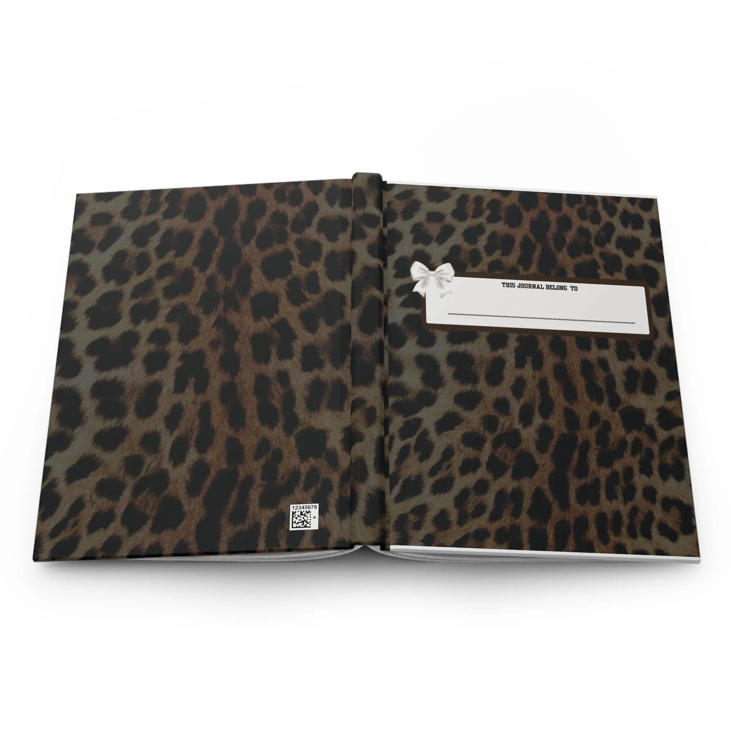 Leopard Print Hardcover Journal – “This Journal Belongs To” Personalized Notebook Printify