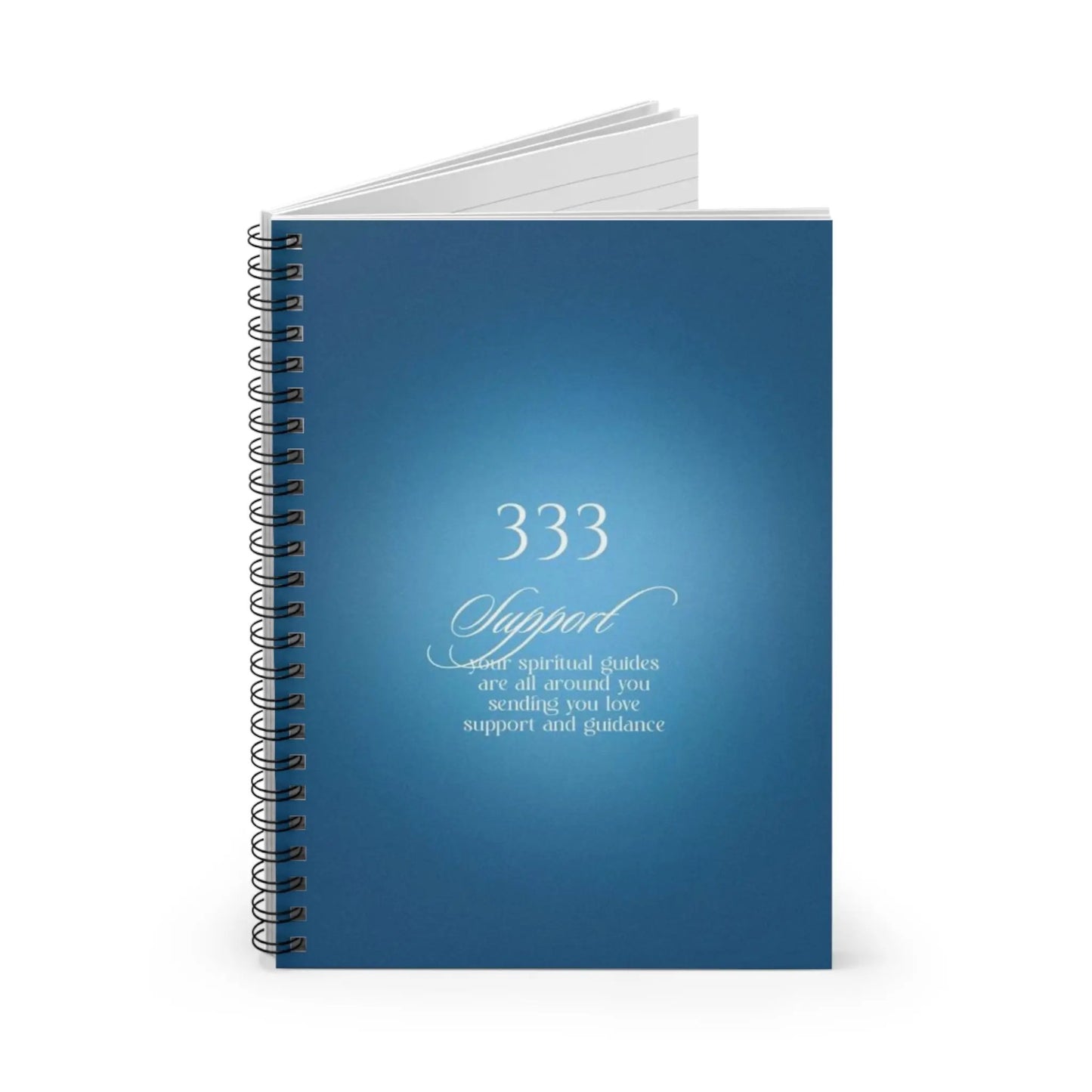 333 Support Spiral Notebook — Inspirational Guided Number Journal Printify