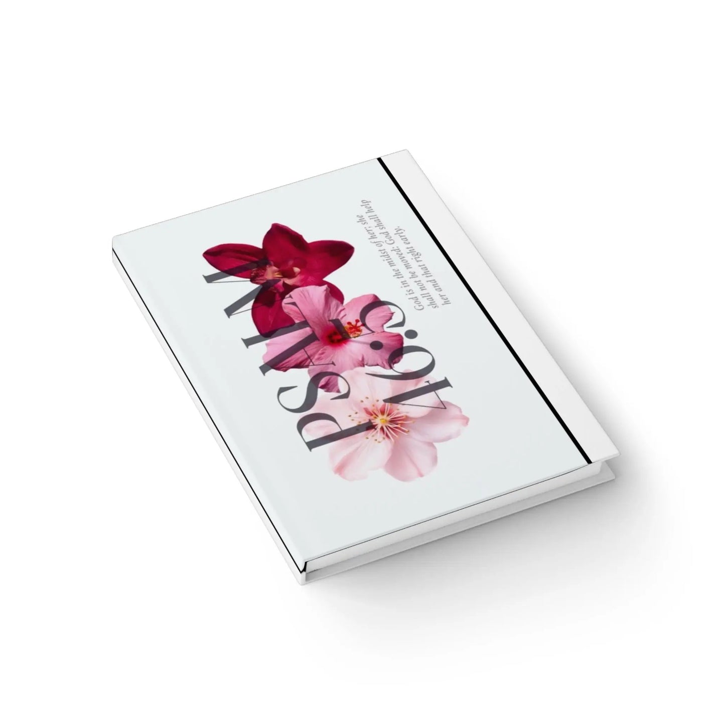 Psalm 46 Floral Journal — Christian Devotional Notebook with Inspirational Scripture Design Printify