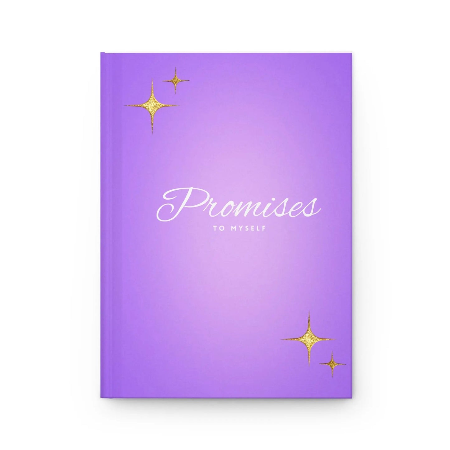 "Promises to Myself" Hardcover Journal — Purple Self-Care Gratitude Notebook Printify