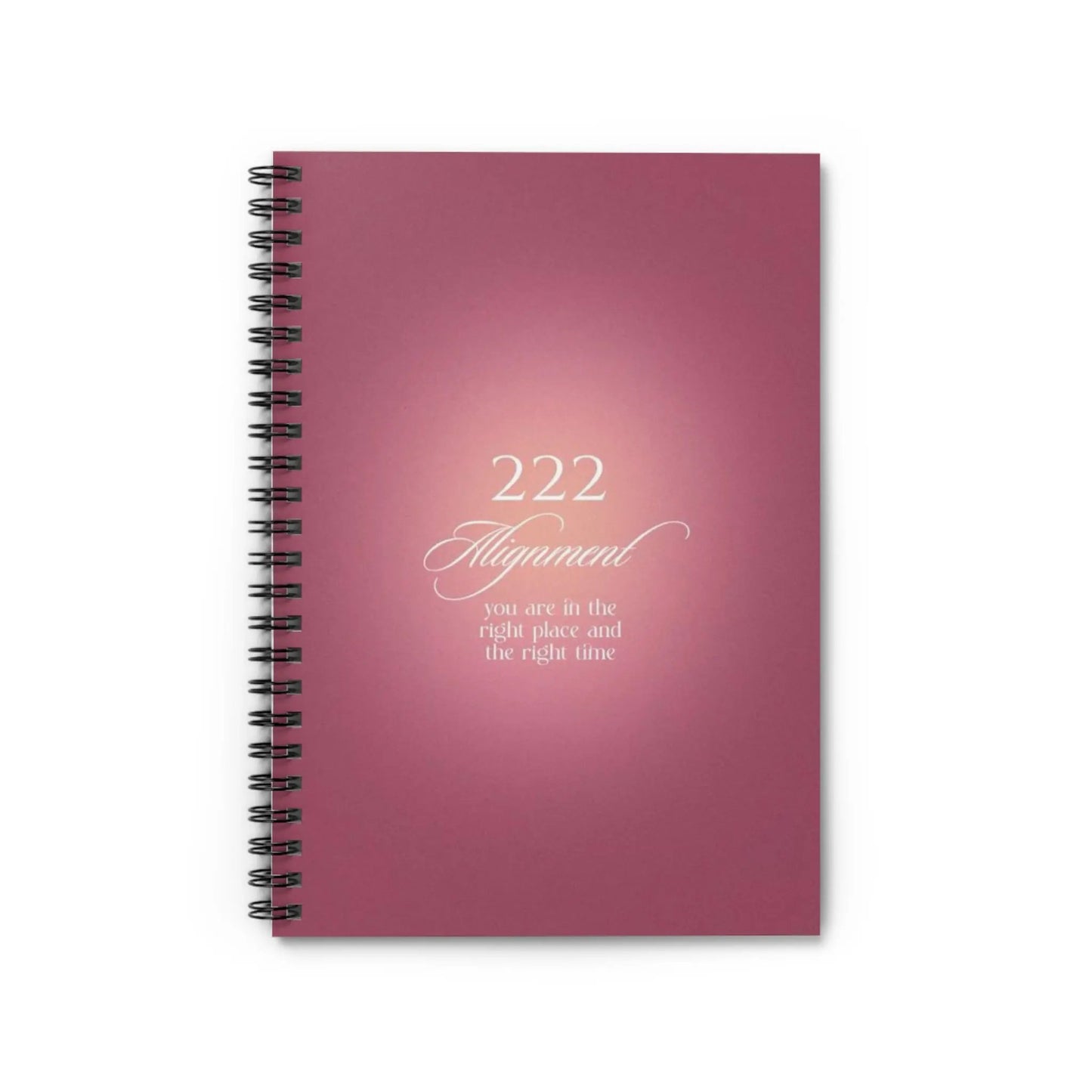 222 Alignment Spiral Notebook — Inspirational Ruled Journal Printify