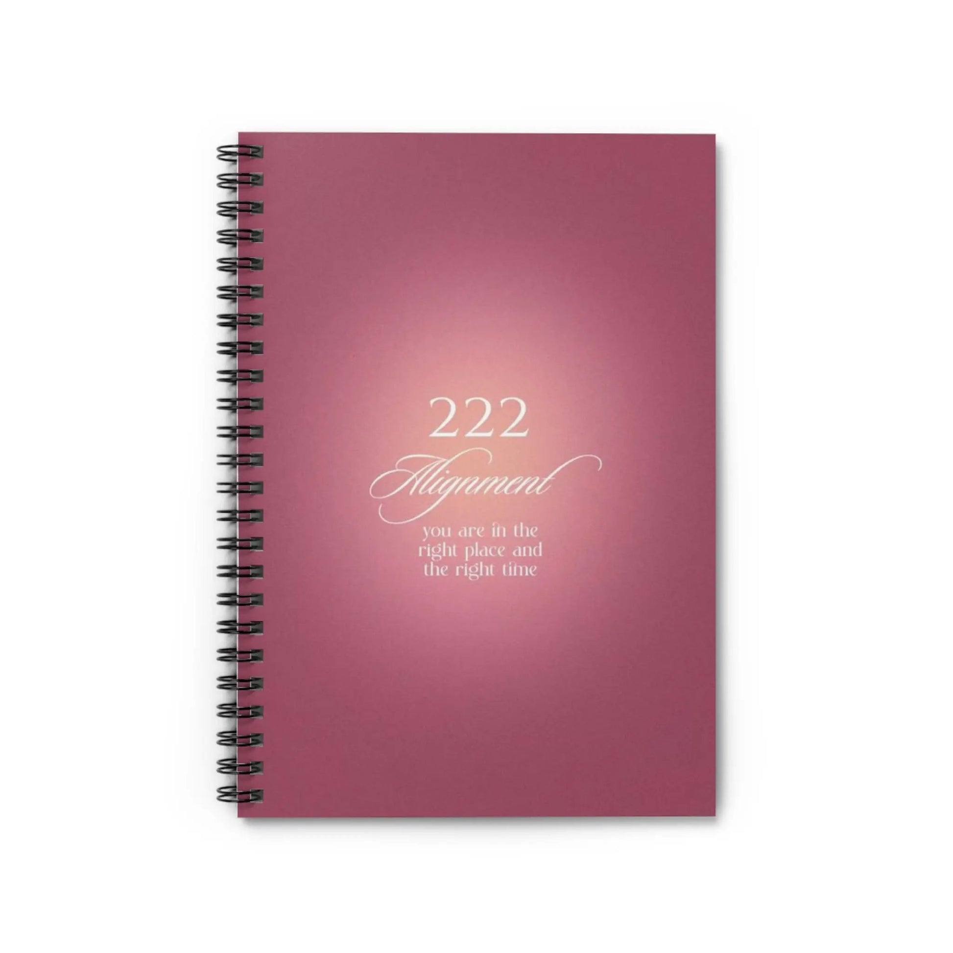 222 Alignment Spiral Notebook — Inspirational Ruled Journal Printify