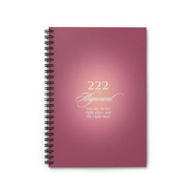 222 Alignment Spiral Notebook — Inspirational Ruled Journal Printify