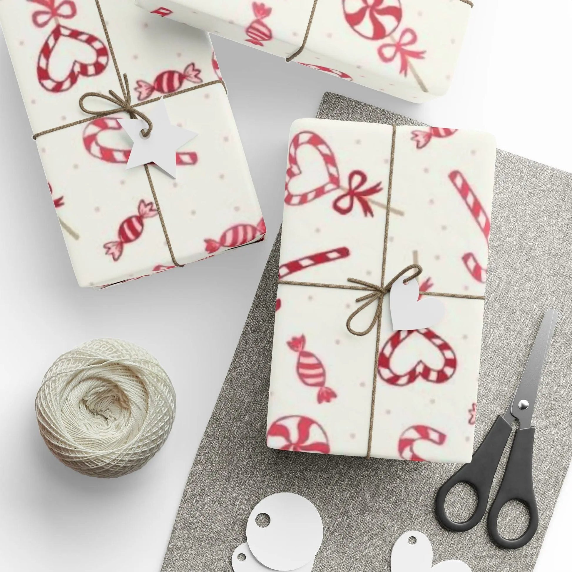 Candy Cane Pattern Wrapping Paper — Festive Christmas Gift Wrap Printify