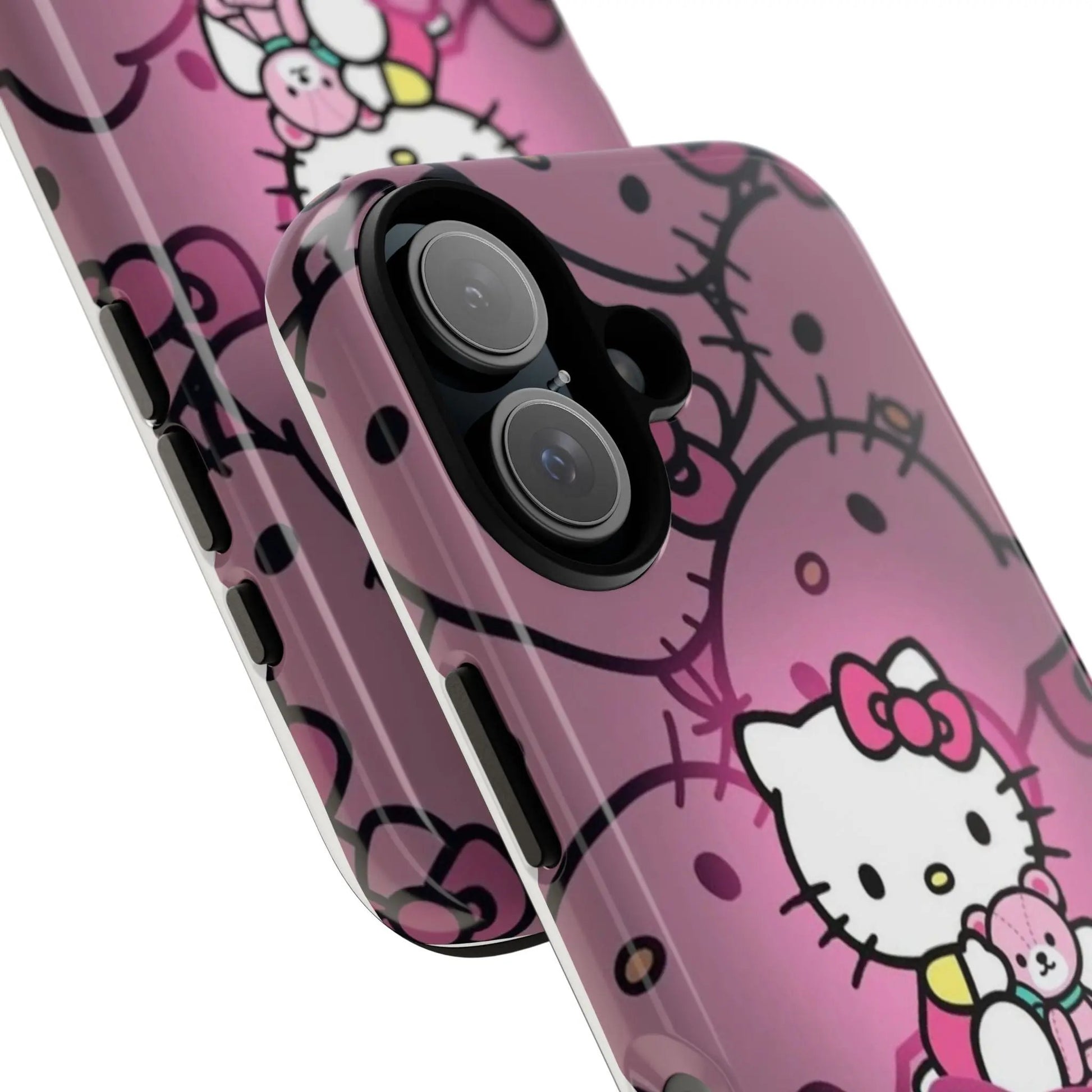 Hello Kitty Pink Pattern Tough iPhone17 Case — Cute Cartoon Protective iPhone Cover Printify