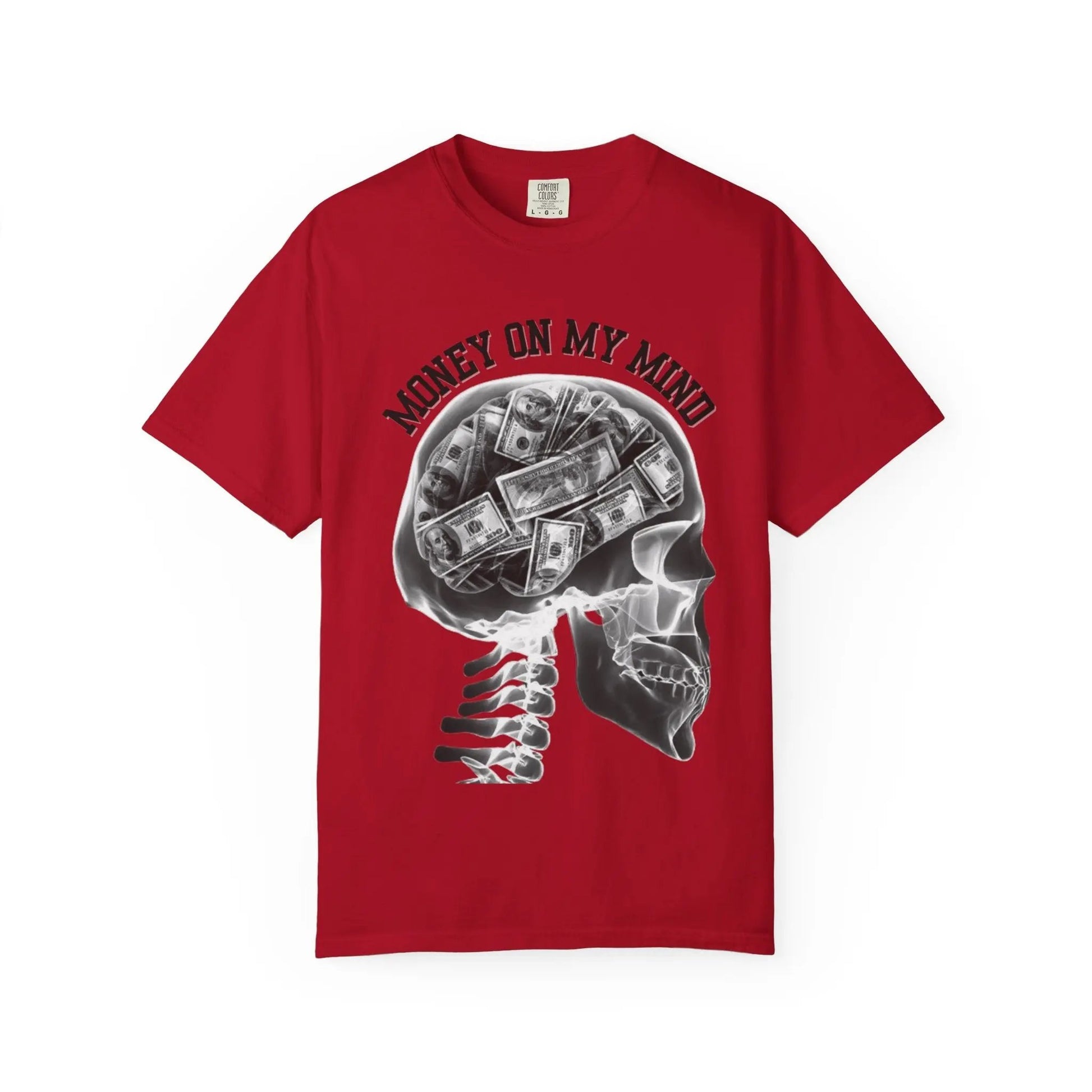 Money On My Mind Skull T-Shirt Printify
