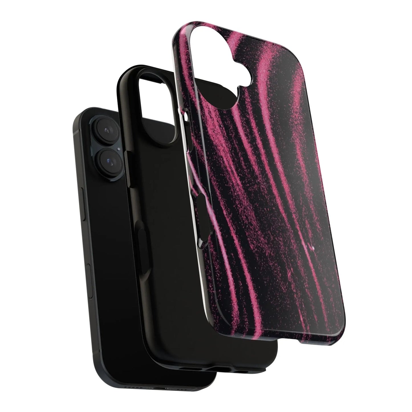 Pink Marble Tough iPhone16 Case — Protective Stylish iPhone Cover Printify