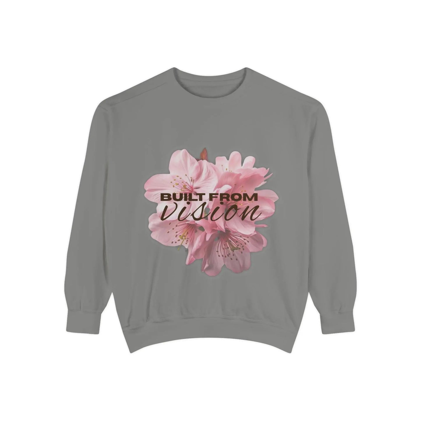 "Built From Vision" Floral Sweatshirt Printify