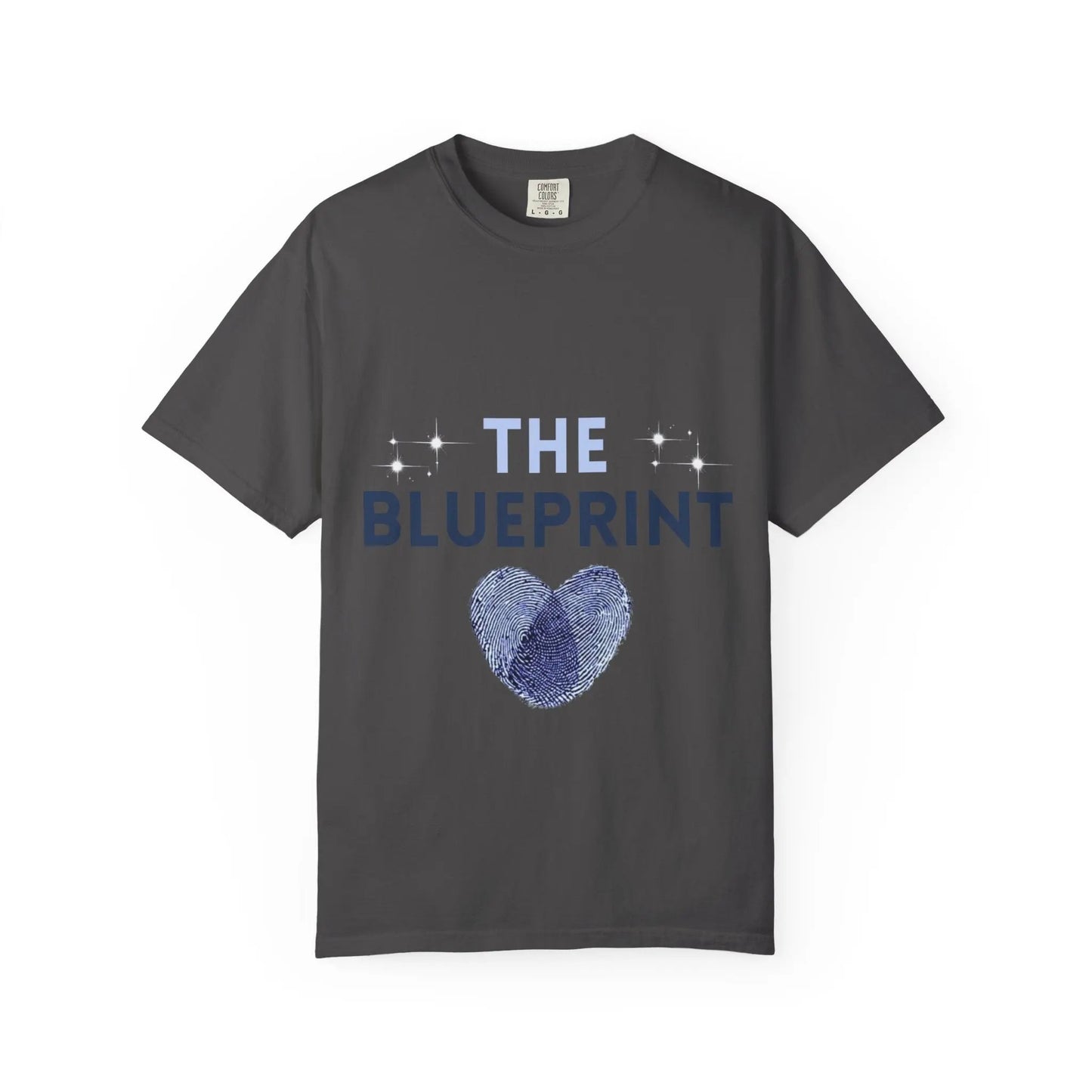 "The Blueprint" Heart T-Shirt — Blue Heart Graphic Tee Printify