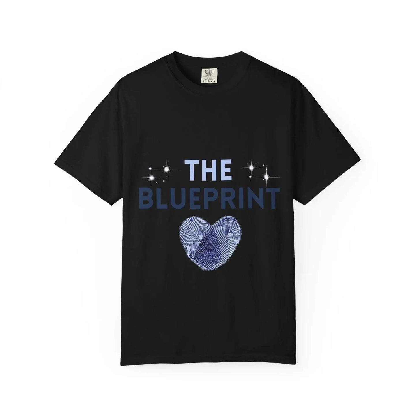 "The Blueprint" Heart T-Shirt — Blue Heart Graphic Tee Printify