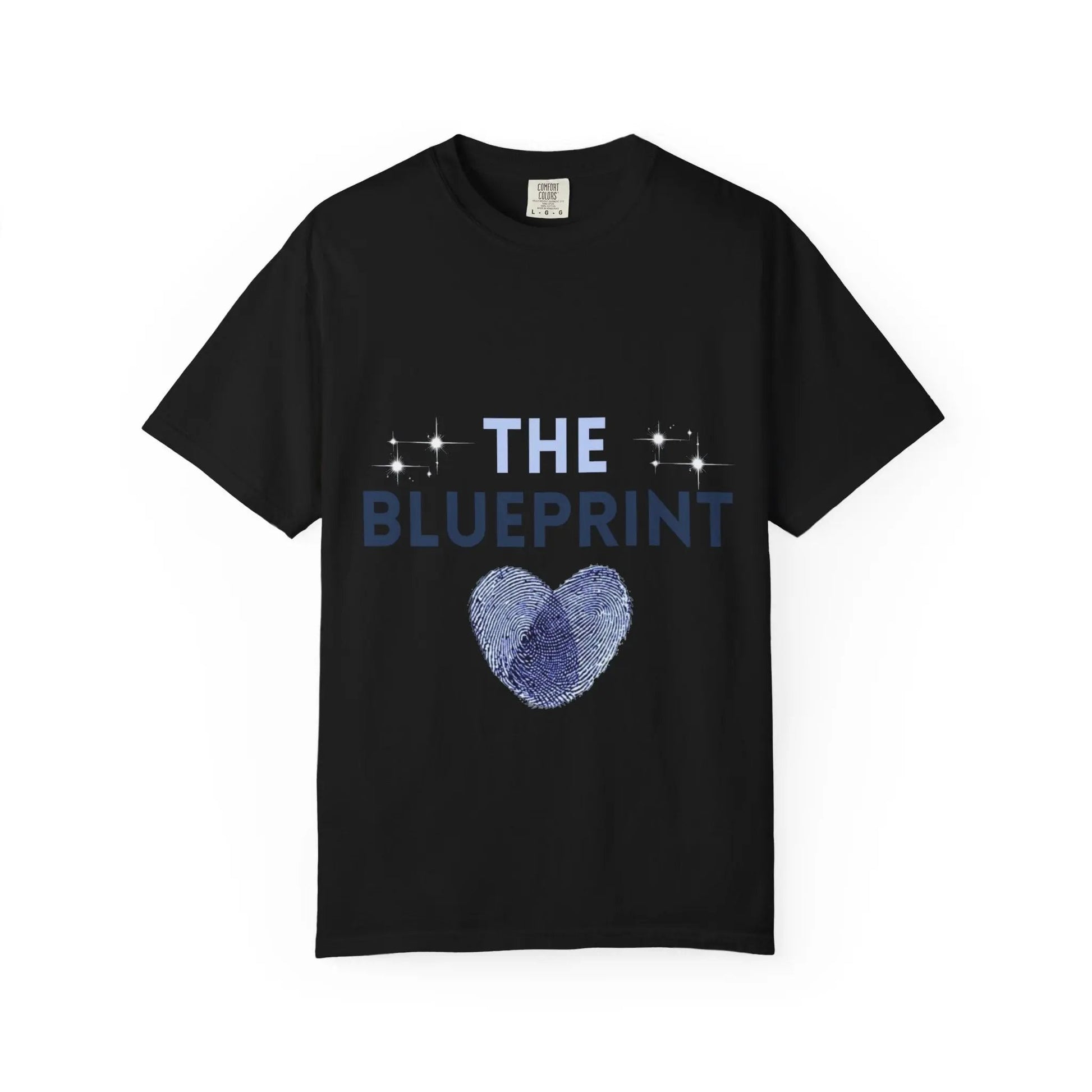 "The Blueprint" Heart T-Shirt — Blue Heart Graphic Tee Printify