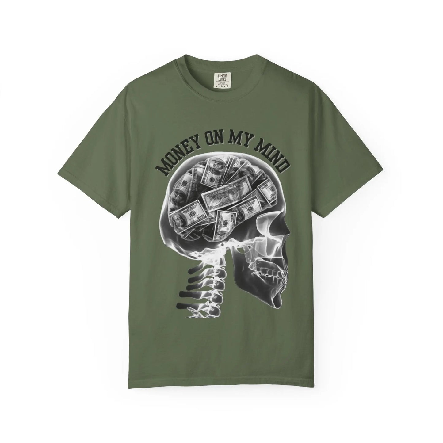 Money On My Mind Skull T-Shirt Printify