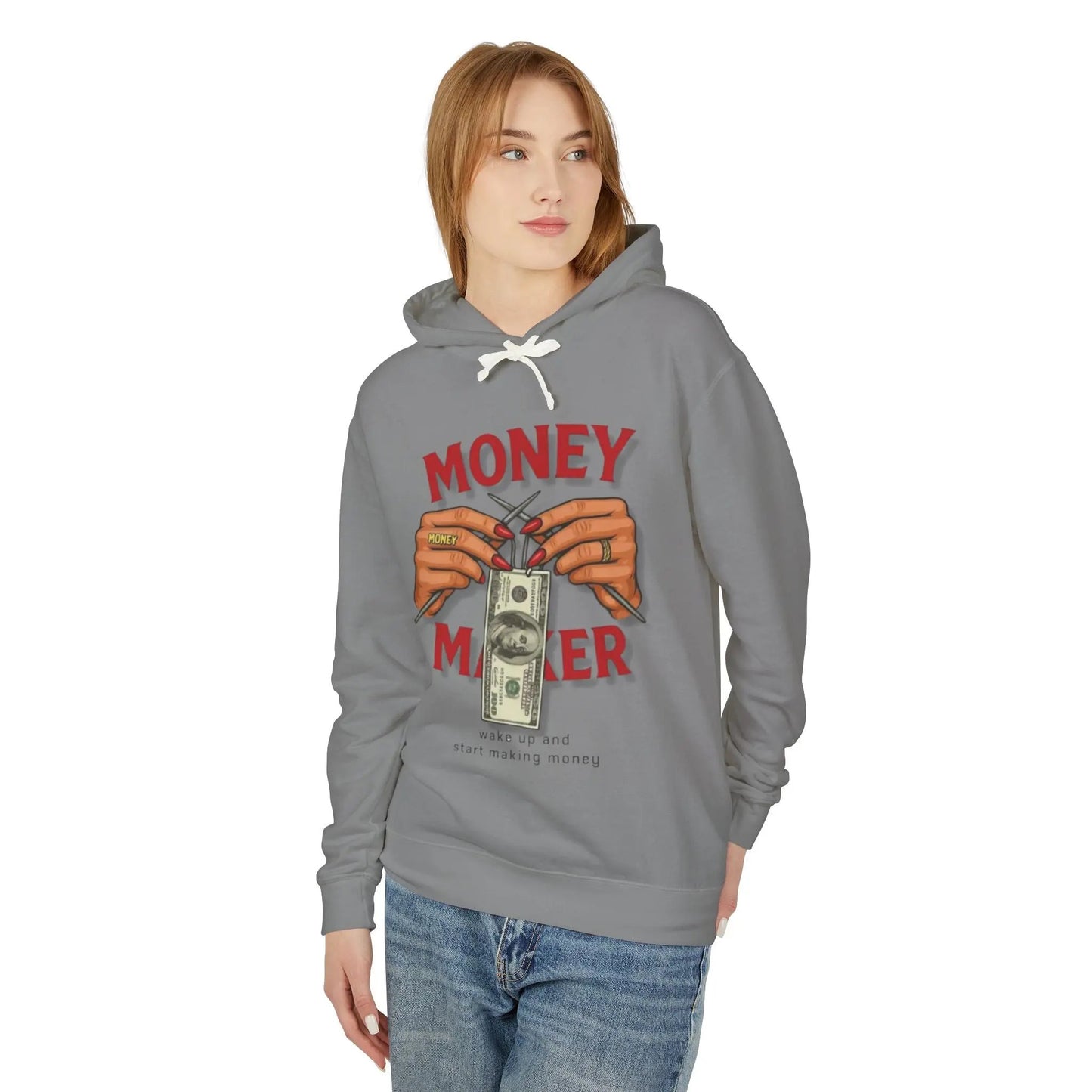 Money Maker Hoodie — Graphic 'Make Money, Start Making Money' Pullover Printify
