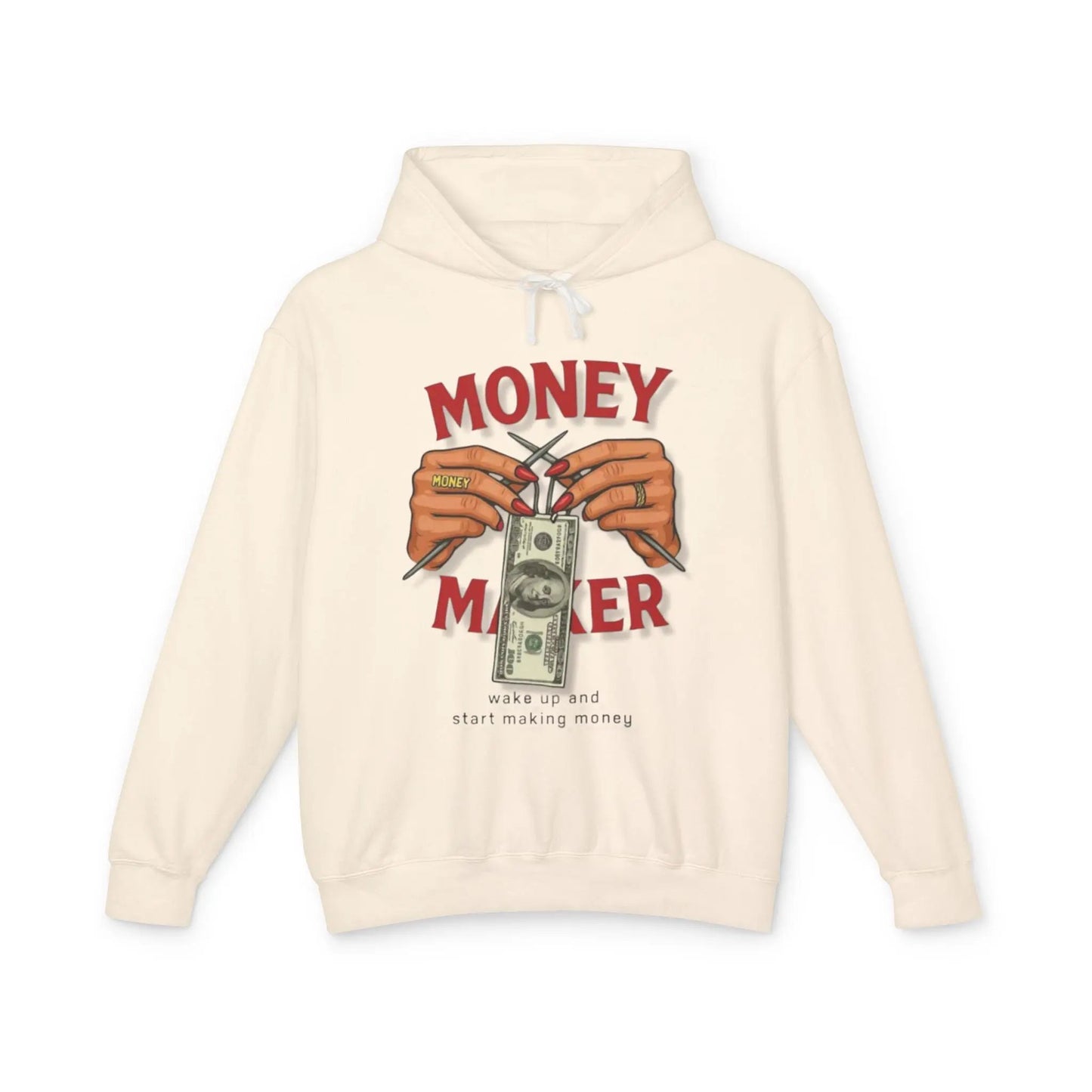 Money Maker Hoodie — Graphic 'Make Money, Start Making Money' Pullover Printify