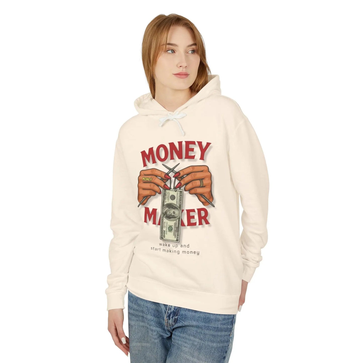 Money Maker Hoodie — Graphic 'Make Money, Start Making Money' Pullover Printify