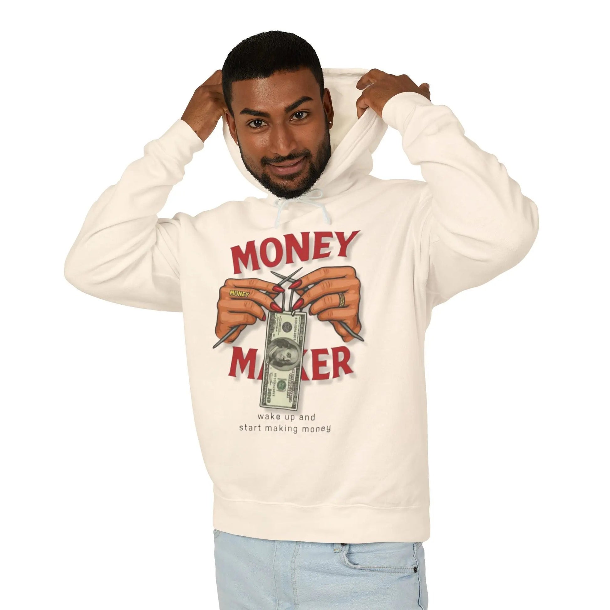 Money Maker Hoodie — Graphic 'Make Money, Start Making Money' Pullover Printify