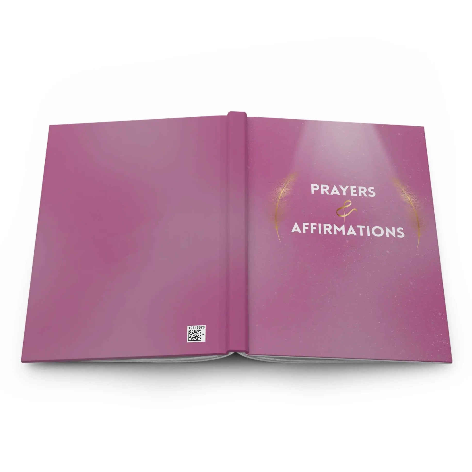 Prayers & Affirmations Hardcover Journal — Pink Matte Guided Prayer and Positive Affirmation Notebook Printify