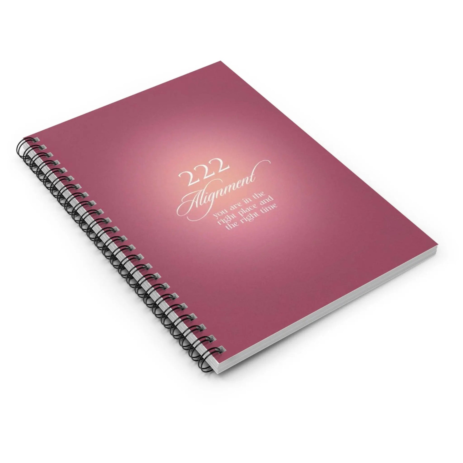 222 Alignment Spiral Notebook — Inspirational Ruled Journal Printify