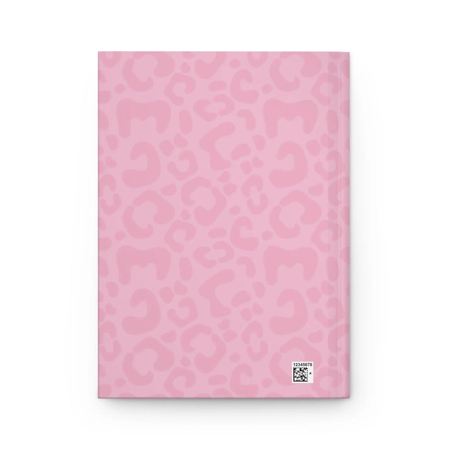 Pink Leopard Hardcover Journal — "This Journal Belongs To" Personalized Notebook for Teens & Women Printify