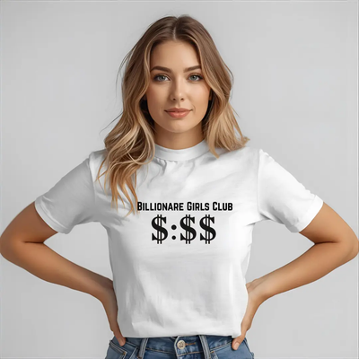 Billionaire Girls Club Tee — : Graphic Women's Money Club Shirt Printify
