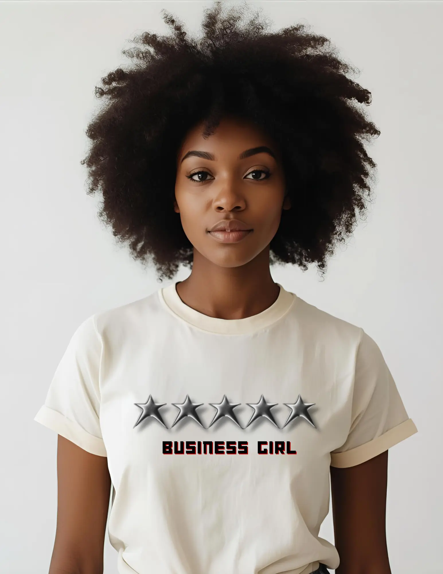 5Star Business Girl Tee — Five-Star Fashion Graphic T-Shirt Printify