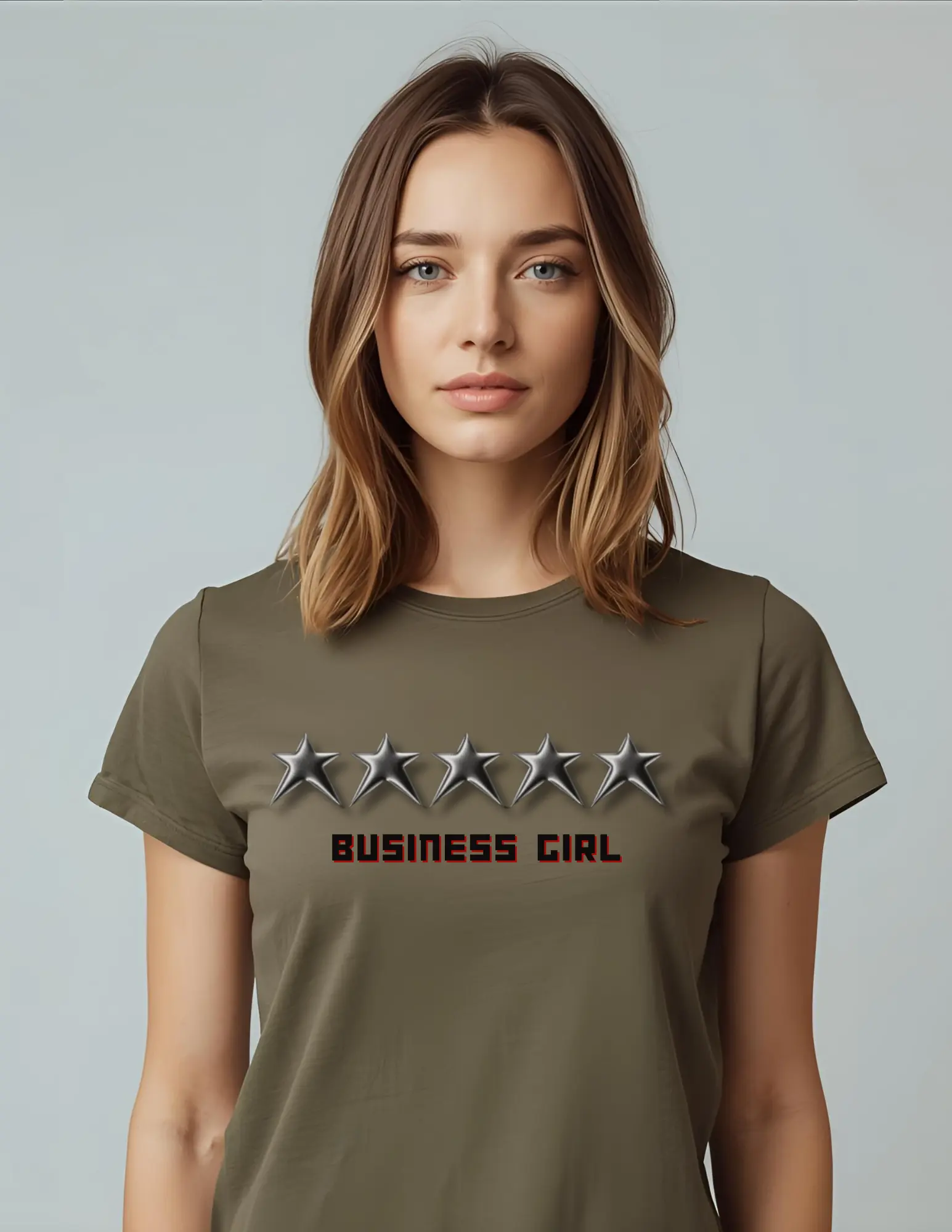 5Star Business Girl Tee — Five-Star Fashion Graphic T-Shirt Printify