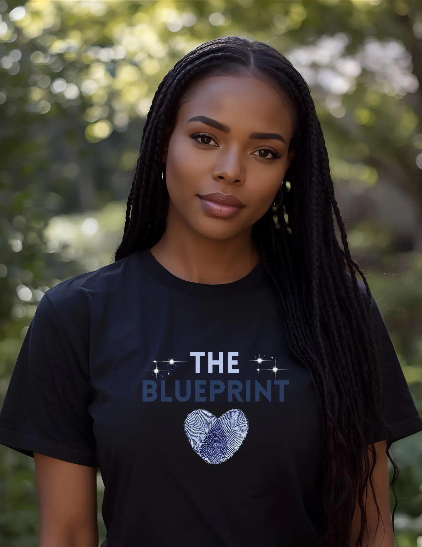 "The Blueprint" Heart T-Shirt — Blue Heart Graphic Tee Printify
