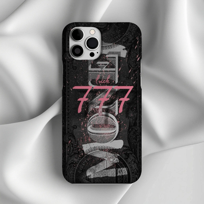 Slim iPhone17 Case — Retro 777 Neon Graphic Protective Cover Printify