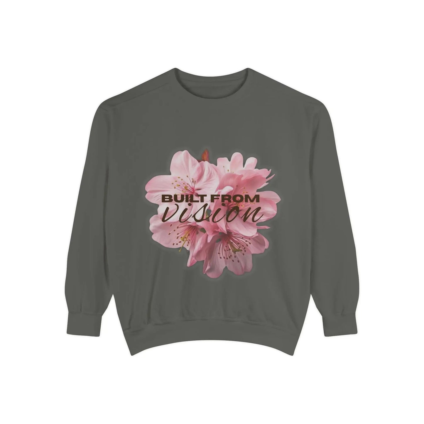 "Built From Vision" Floral Sweatshirt Printify