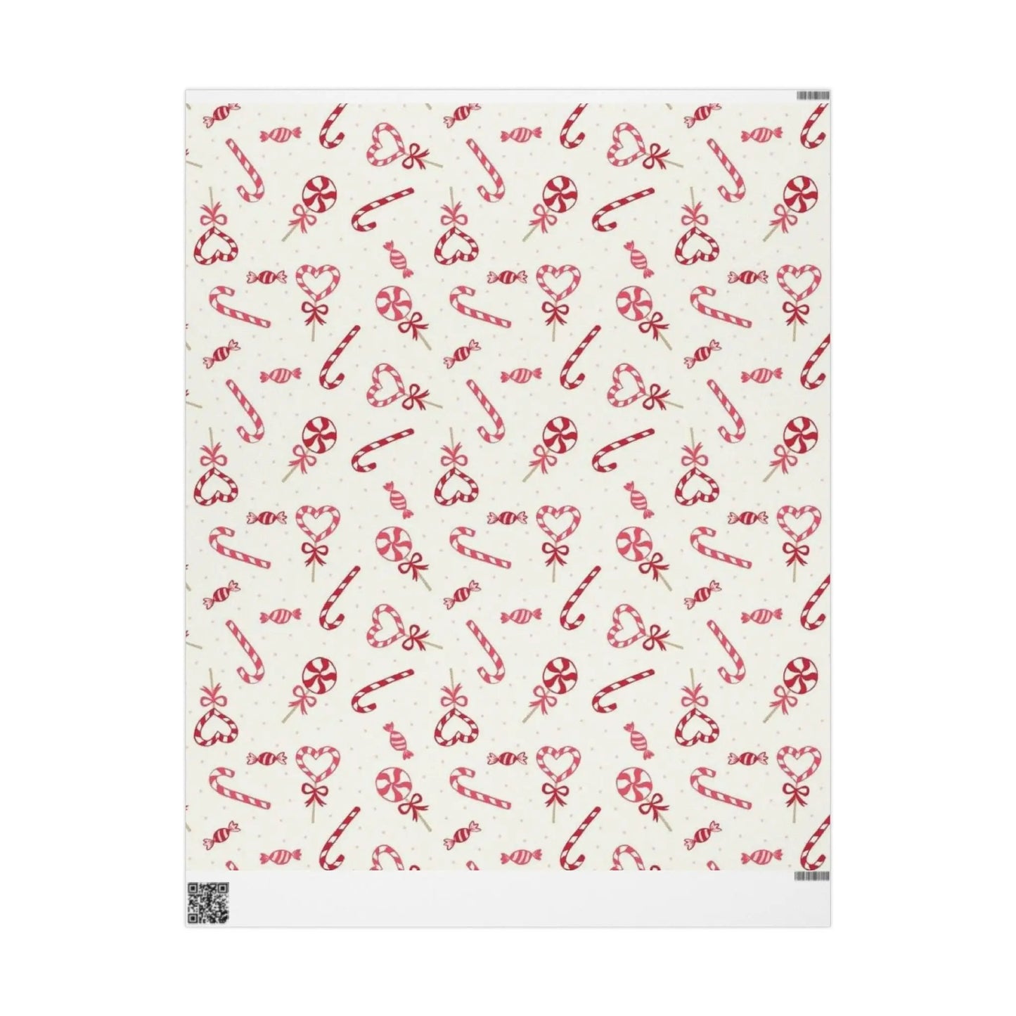 Candy Cane Pattern Wrapping Paper — Festive Christmas Gift Wrap Printify