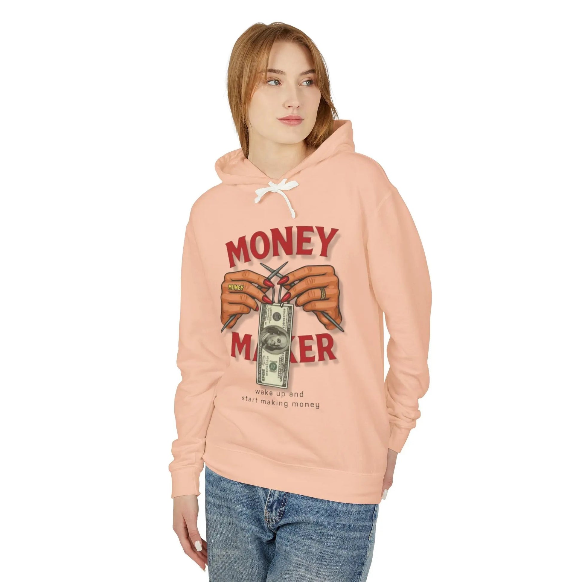 Money Maker Hoodie — Graphic 'Make Money, Start Making Money' Pullover Printify