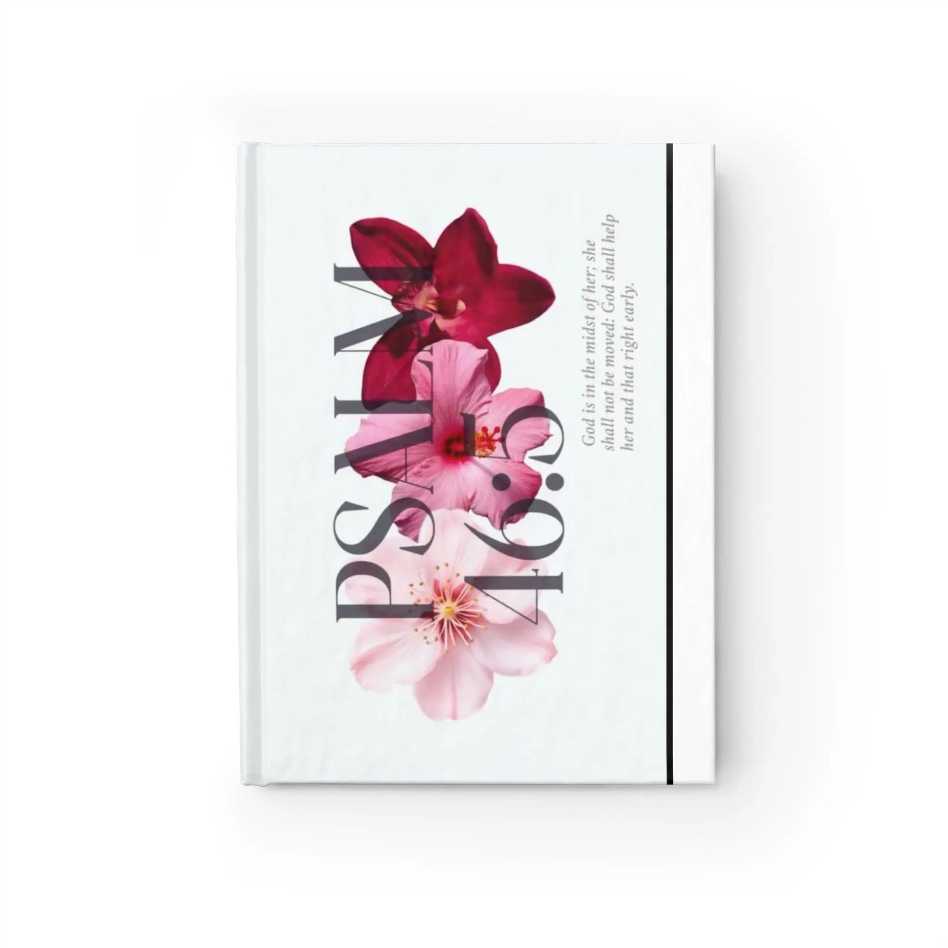 Psalm 46 Floral Journal — Christian Devotional Notebook with Inspirational Scripture Design Printify