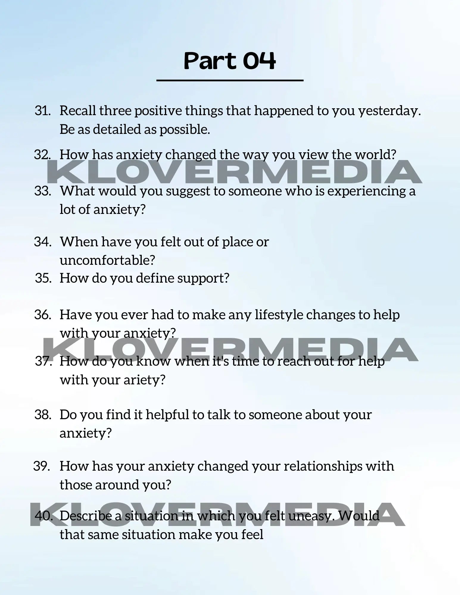 100 Deep Anxiety Prompts: A Guided Digital Journal for Inner Healing KloverMedia