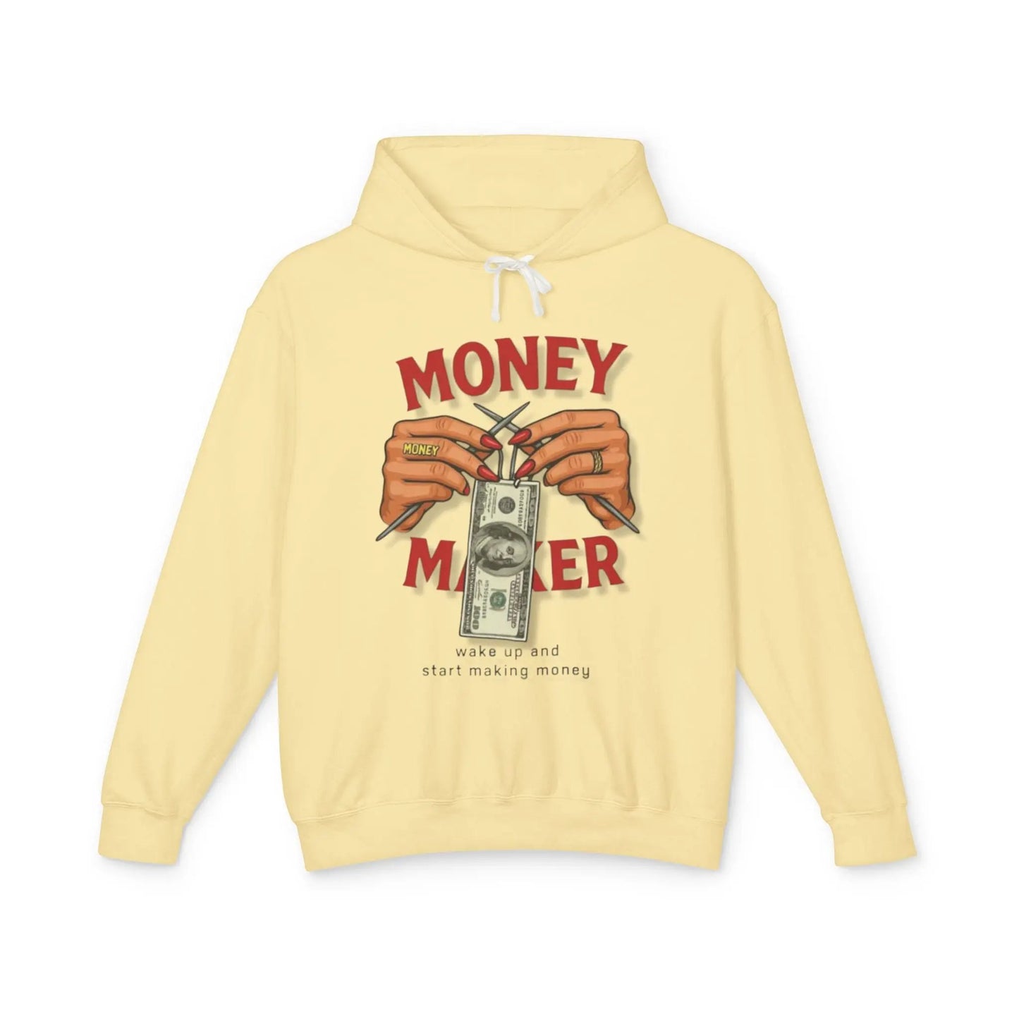 Money Maker Hoodie — Graphic 'Make Money, Start Making Money' Pullover Printify