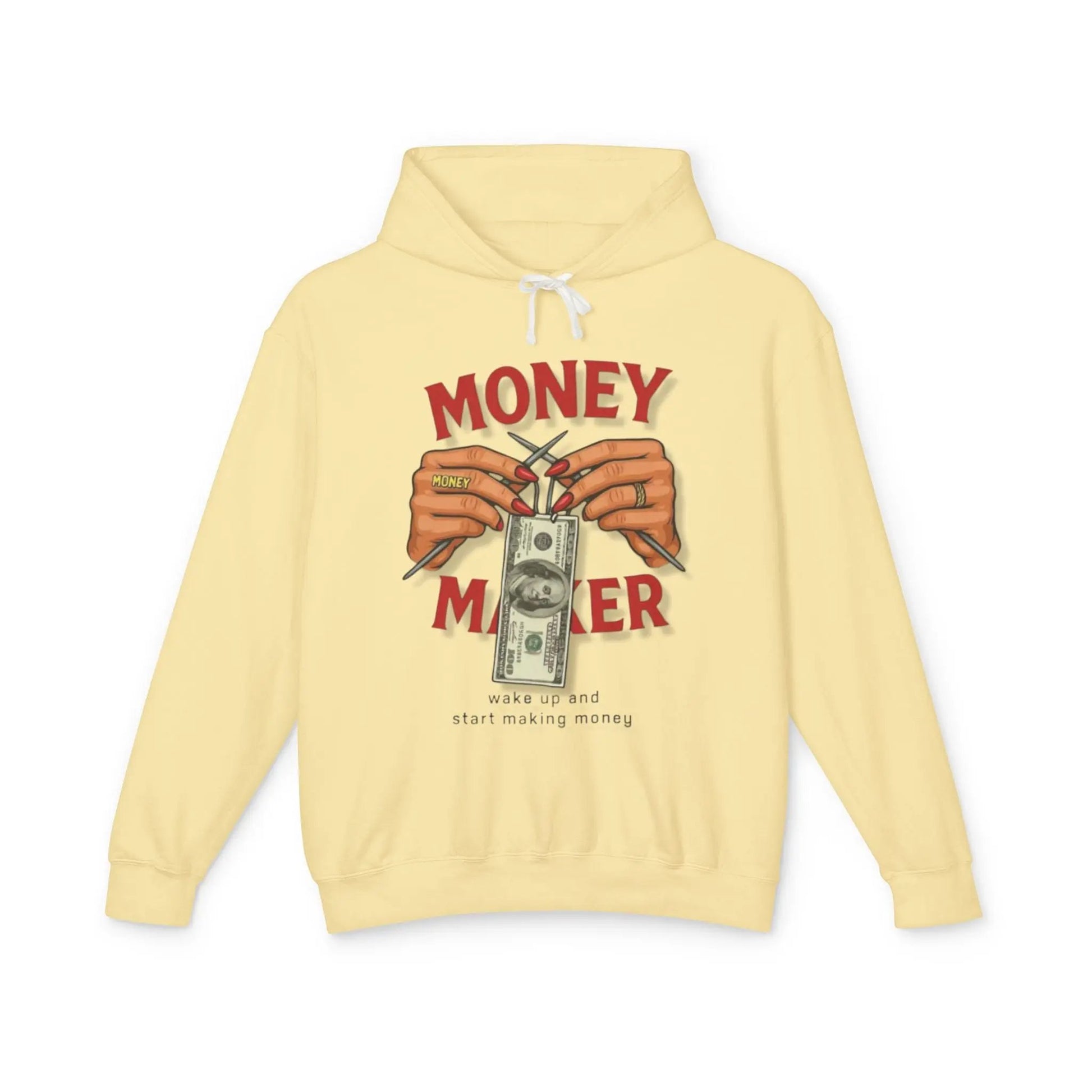 Money Maker Hoodie — Graphic 'Make Money, Start Making Money' Pullover Printify