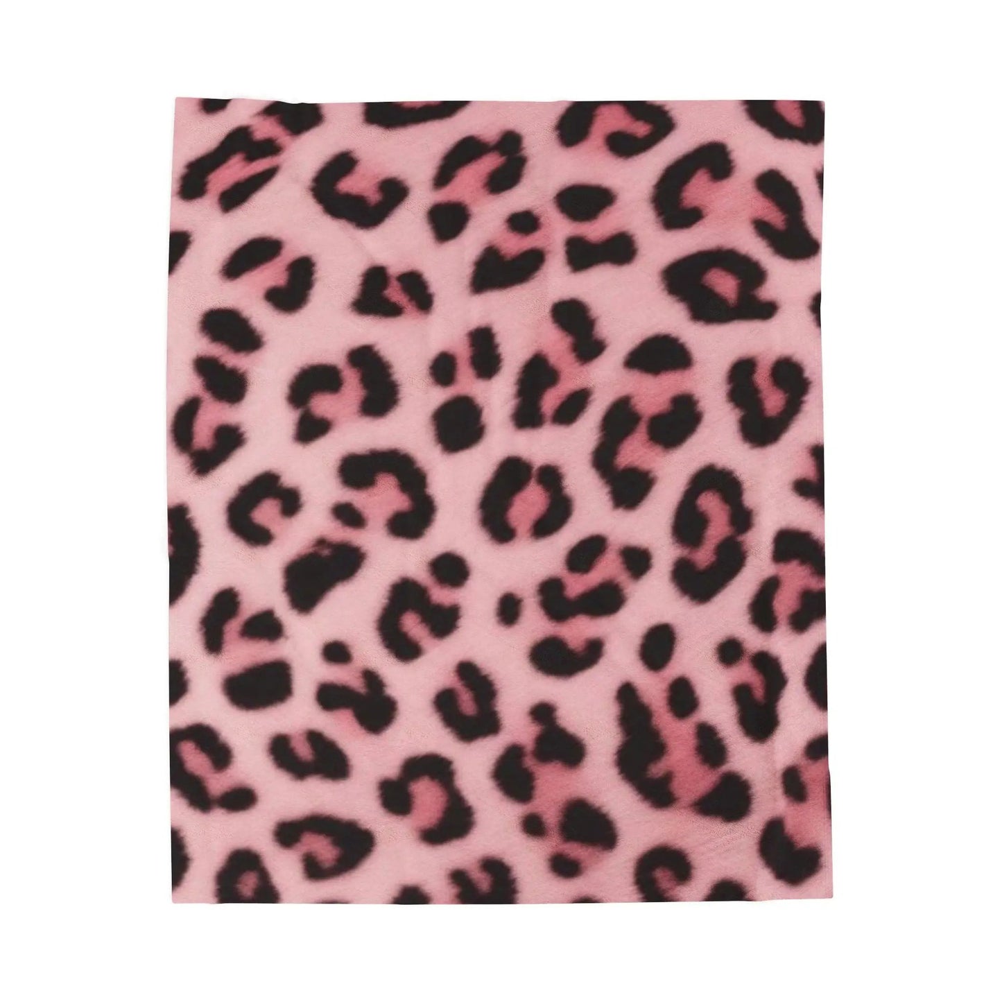 Pink Leopard Velveteen Plush Blanket Printify