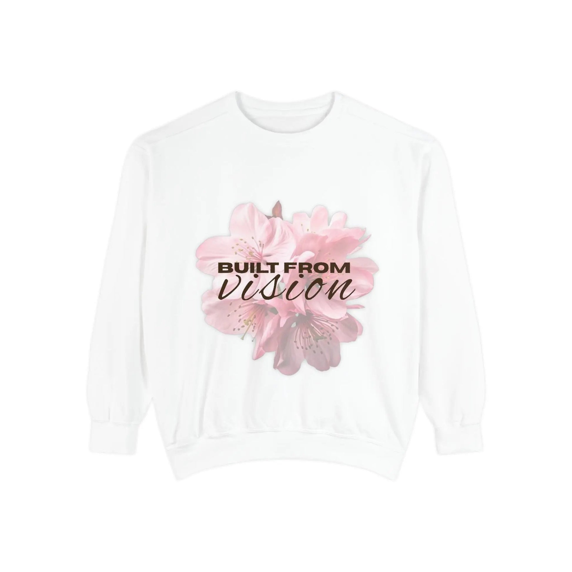 "Built From Vision" Floral Sweatshirt Printify