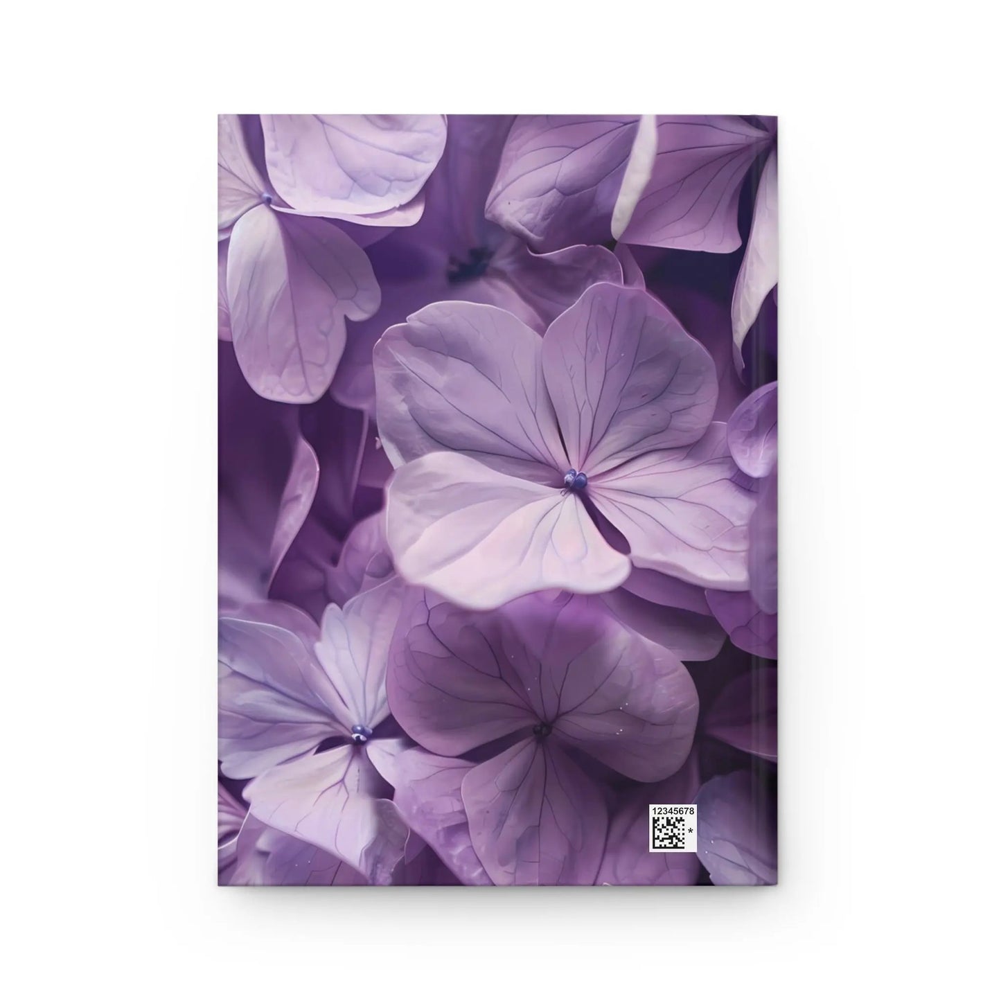 Purple Hydrangea Hardcover Journal — Floral Notebook for Writing & Notes Printify