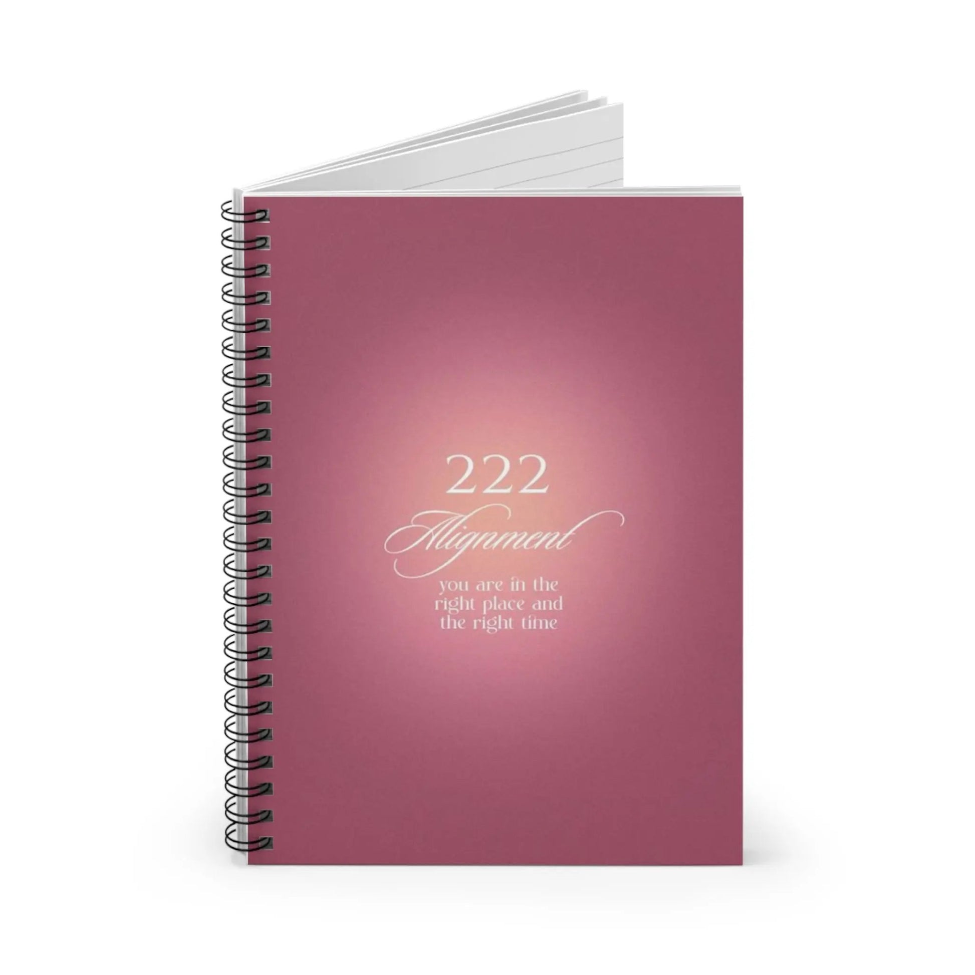 222 Alignment Spiral Notebook — Inspirational Ruled Journal Printify