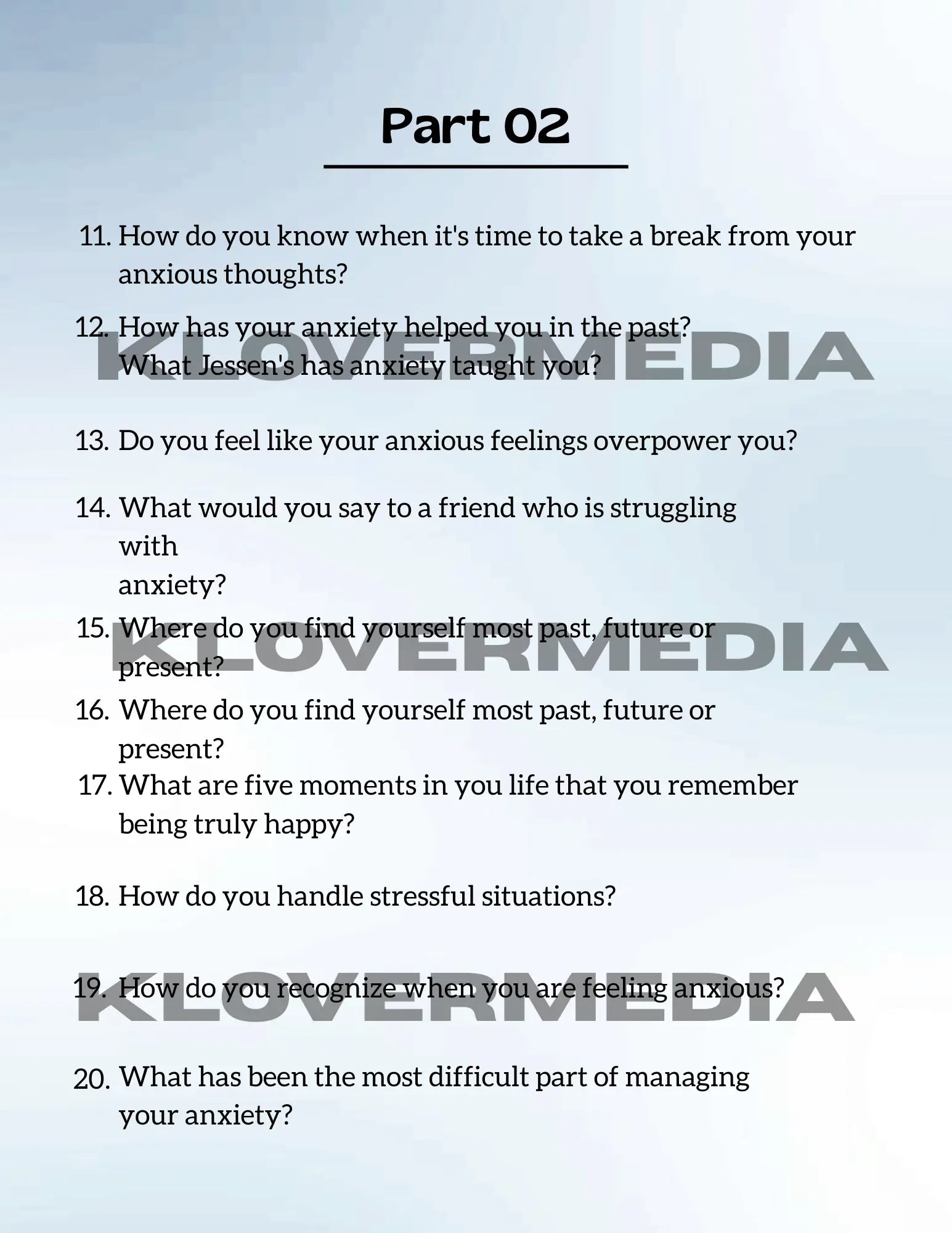 100 Deep Anxiety Prompts: A Guided Digital Journal for Inner Healing KloverMedia