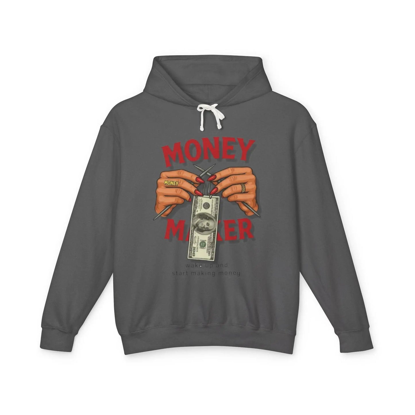 Money Maker Hoodie — Graphic 'Make Money, Start Making Money' Pullover Printify
