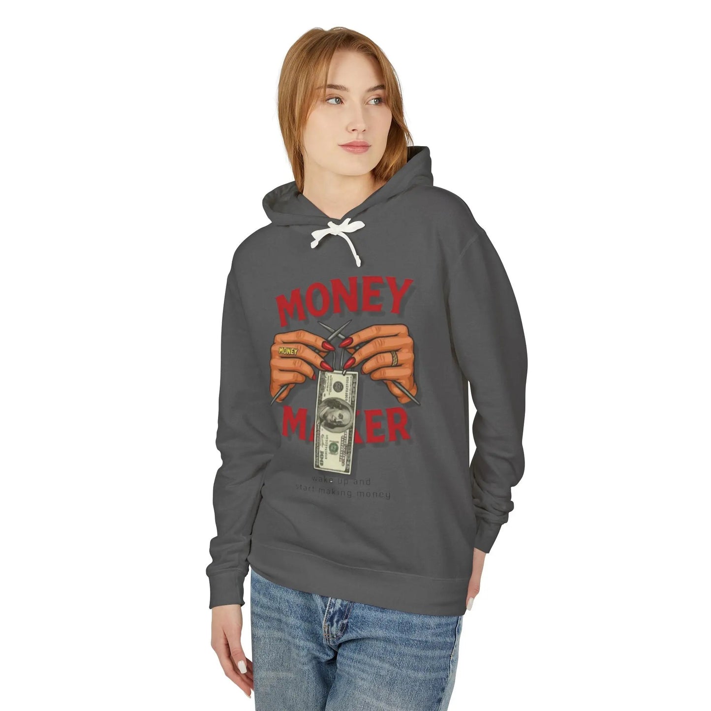 Money Maker Hoodie — Graphic 'Make Money, Start Making Money' Pullover Printify
