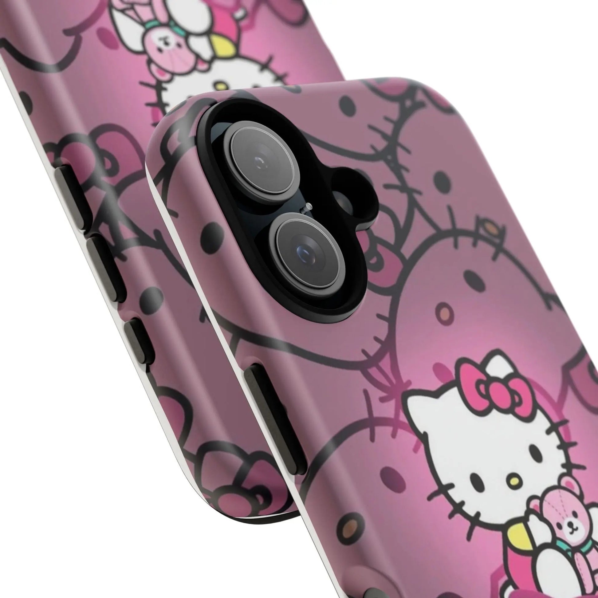 Hello Kitty Pink Pattern Tough iPhone17 Case — Cute Cartoon Protective iPhone Cover Printify
