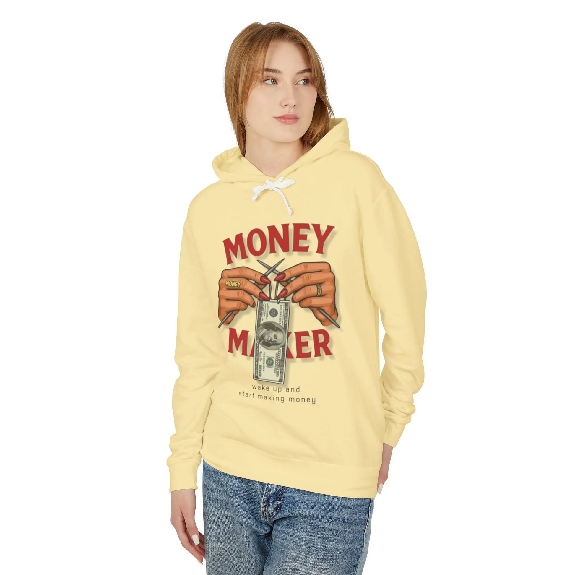 Money Maker Hoodie — Graphic 'Make Money, Start Making Money' Pullover Printify