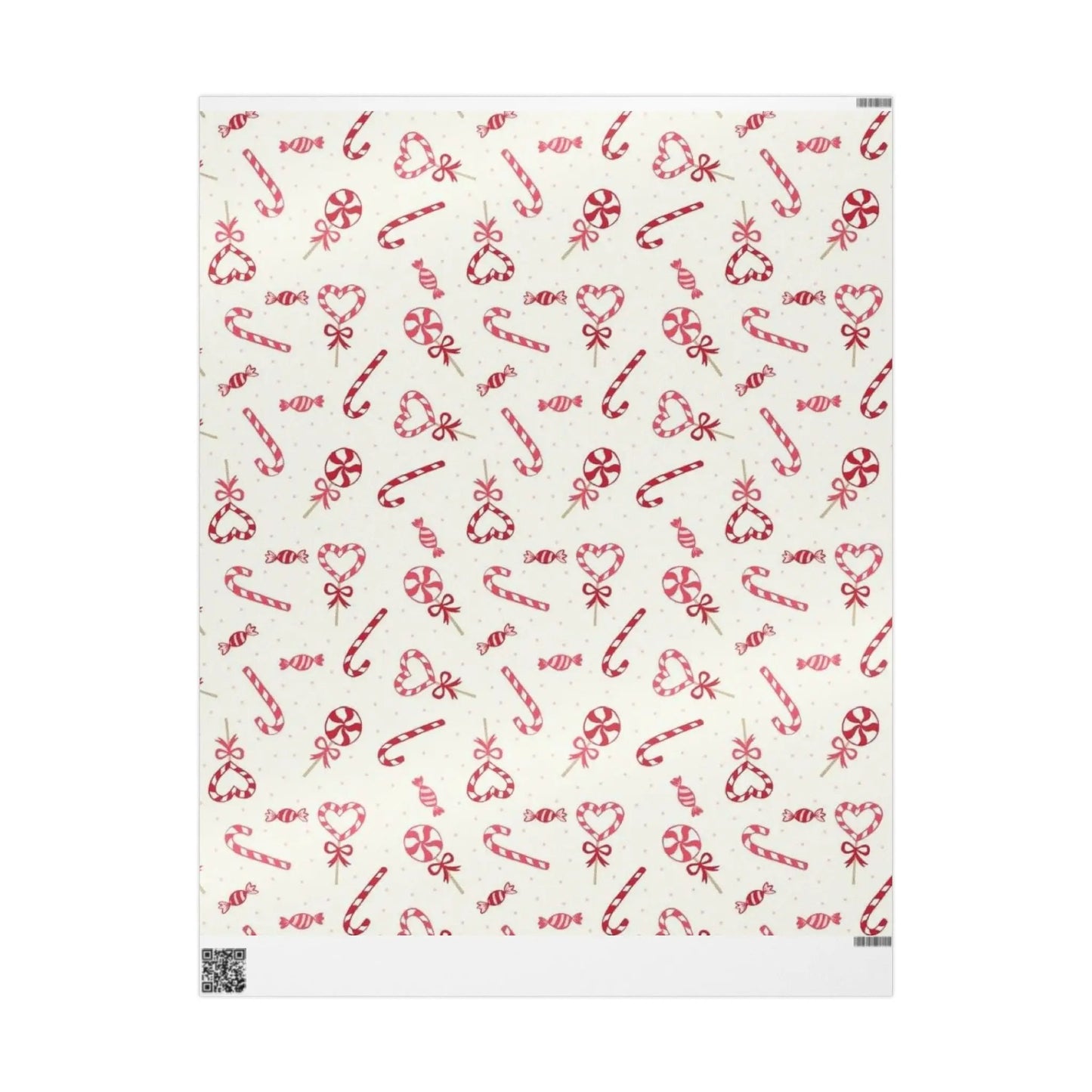 Candy Cane Pattern Wrapping Paper — Festive Christmas Gift Wrap Printify