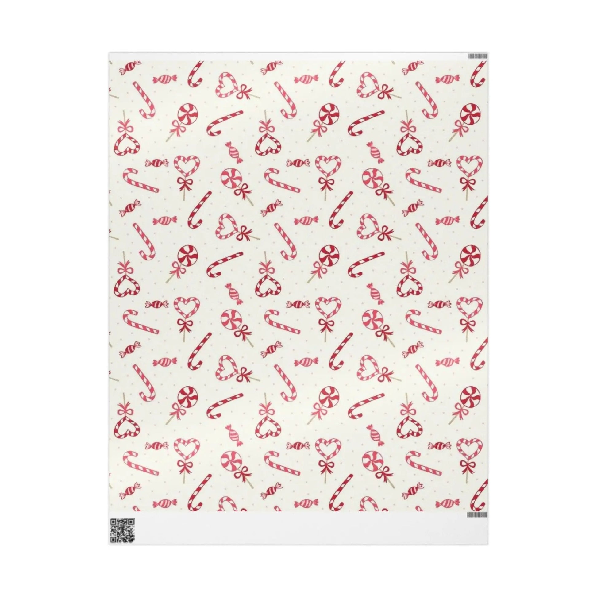 Candy Cane Pattern Wrapping Paper — Festive Christmas Gift Wrap Printify
