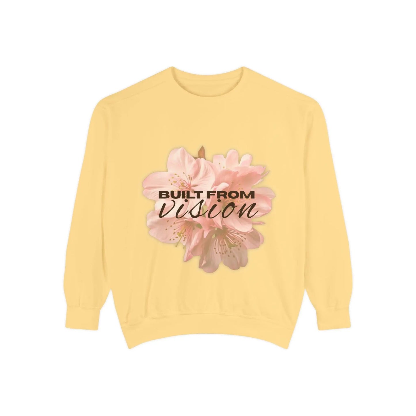 "Built From Vision" Floral Sweatshirt Printify
